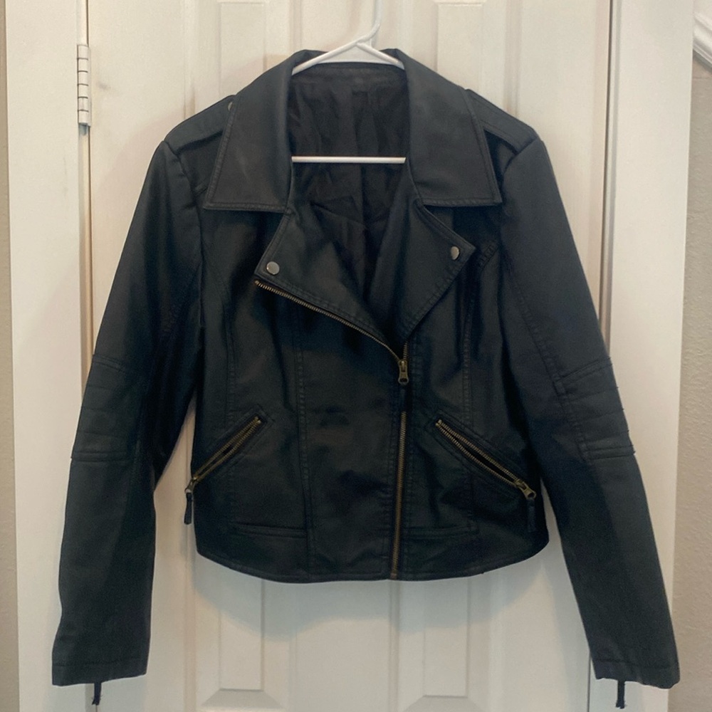 Women's Black faux leather Jacket